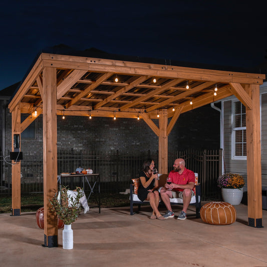 3.7m x 2.9m Arcadia Slant Roof Gazebo