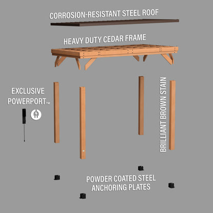 3.7m x 2.9m Arcadia Gazebo Exploded View_ENG