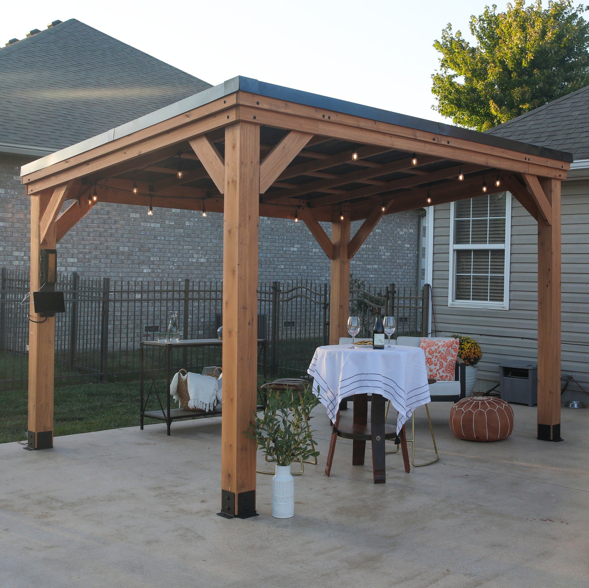 Arcadia 12ft x 9.5ft Slope Roof Gazebo